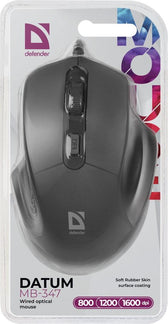 Mysz przewodowa Defender DATUM MB-347 optyczna 1600dpi 4P czarna