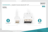 Kabel DisplayPort DIGITUS DP/M-DPmini /M, 1.1a biały, 3m