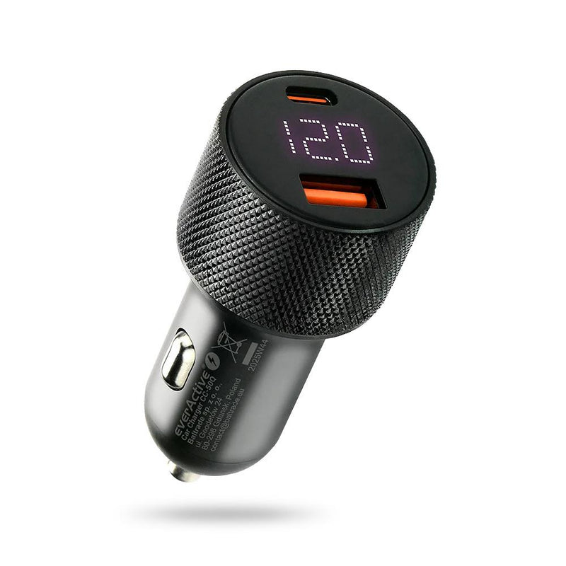 Ładowarka samochodowa everActive CC-50Q z gniazdem USB QC3.0 oraz USB-C PD 75W