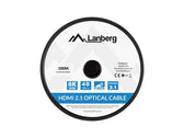 Kabel HDMI Lanberg M/M v2.1 100m 8K czarny optyczny AOC