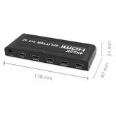 Rozdzielacz aktywny Qoltec Splitter 4 x HDMI 4K x 2K | 3.4Gb/s