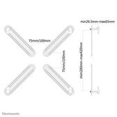 Uchwyt do głośników Neomounts FPMA-VESANON 10"-27" 8 kg max Vesa 100x100 Black