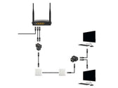 Adapter Lanberg złączka sieciowa spliter RJ-45 - RJ-45 X2 ekranowany