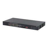Switch niezarządzalny Dahua S3218-16ET-135 16x10/100M 2x10/100/1000M PoE 2xSFP Combo
