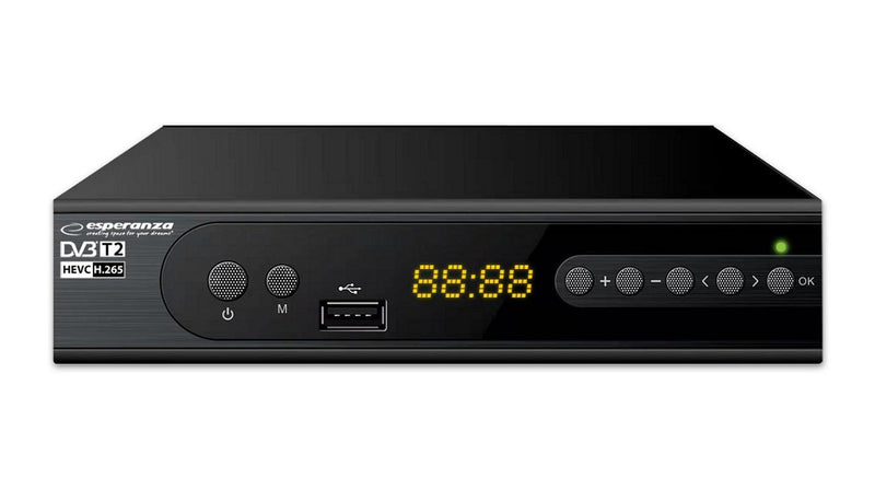 Tuner cyfrowy Esperanza EV106P DVB-T/T2 H.265/HEVC