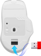 Mysz bezprzewodowa Defender ASTRO ELITE GM-056 optyczna 3200dpi biała RGB AKUMULATOR 7 przycisków Gaming