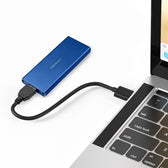 Obudowa/kieszeń Qoltec na dysk M.2 SSD | SATA | NGFF | USB 3.0 | Super speed 5Gb/s | 2TB | Niebieski