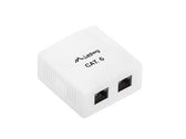 Gniazdo natynkowe Lanberg OU6-0002-W kat.6 2X RJ45