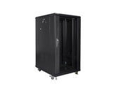 Szafa instalacyjna Rack stojąca 19" 22U 600x800 czarna Lanberg (flat pack)