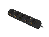 Listwa przedłużacz Lanberg 1,5m czarna 5x 230V Schuko, kabel wykonany z pełnej miedzi