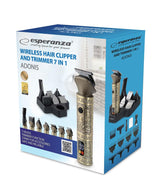 Maszynka do strzyżenia włosów ESPERANZA Adonis 7w1 Bezprzewodowa