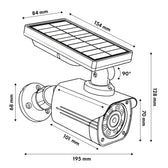 Atrapa solarna kamery Maclean SOL1800S/B, migająca dioda, czujnik ruchu, oświetlenie LED, naklejka gratis