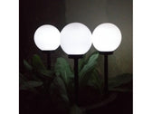 Lampa solarna GreenBlue GB121 wolnostojaca ogrodowa - kula 15x15x48cm, bialy LED