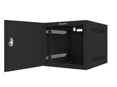 Szafa instalacyjna Rack wisząca 10" 6U 280x310mm czarna Lanberg (flat pack) drzwi metalowe