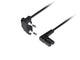 Kabel zasilający Lanberg CEE 7/16 -> IEC 320 C7 EURO (radiowy) 3m kątowy VDE czarny