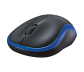Mysz bezprzewodowa Logitech M185 optyczna czarno-niebieska