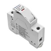 Podstawa bezpiecznikowa Qoltec z diodą + bezpiecznik DC | 1P | 1000V | 20A | 10x38 | solar