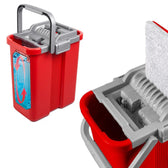 Mop płaski Greenblue GB850 z wiadrem i wyciskaczem MaxiClean  + dwa wkłady microfibra HQ, pojemność 8L