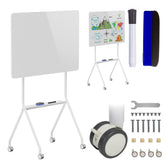 Tablica mobilna suchościeralna Ergo Office ER-306, orientacja pozioma, biała, jednostronna, z półką, wymiary tablicy 1190x790mm