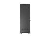 Szafa instalacyjna Rack Lanberg stojąca 19" 47U 800x800 czarna drzwi perforomowane LCD (flat pack)