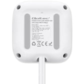 Kostka zasilająca Qoltec przedłużacz 6w1 z podświetlanym włącznikiem | 3x AC | 2x USB | 1x USB-C PD 20W | Biała | Kabel 2m
