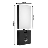 Lampa LED z czujnikiem ruchu Maclean MCE516 B, czujnik ruchu PIR, kolor czarny, 10W, IP65, 800lm, barwa neutralna biała (4000K)