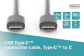 Kabel USB 2.0 DIGITUS HighSpeed Typ USB C/USB C M/M czarny 1,0m