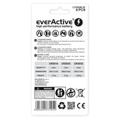 Zestaw baterii litowych everActive 8 sztuk: 4 x CR2032, 2 x CR2025, 2 x CR2016