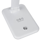 Lampka biurkowa LED Maclean MCE616 W, max. 9W, 220-240V AC, możliwość zmiany barwy, ściemnialna, ładowarka bezprz., 450lm, biała