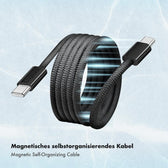 Kabel USB 2.0 LogiLink CU0232 USB-C - USB-C, M/M, 480 Mb/s, 100 W, magnetyczny, czarny, 1,5m
