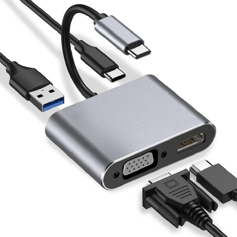 Stacja dokująca IBOX IUHCHDVGA Hub USB Typ-C 4w1 USB 3.0 + PD 100W + HDMK 4k30Hz + VGA FullHD