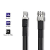 Kabel koncentryczny Qoltec LMR400 | N żeński | RP-SMA męski | 5m