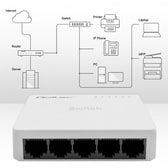 Switch niezarządzalny Qoltec przełącznik sieciowy 5 x port RJ45 | 100Mbps | Fast Ethernet | LAN