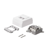 Gniazdo kompletne natynkowe 1xRJ45 8p8c FTP Cat5e Dual Block, skręcane Netrack