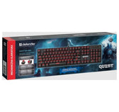 Klawiatura przewodowa Defender QUEST GK-596 MECHANICZNA podświetlana gaming RGB