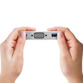 Adapter USB Qoltec USB 3.1 C 3w1 / USB 3.0 | VGA | USB-C 3.1 PD 92W