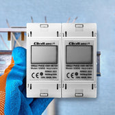 Miernik zużycia energii Qoltec na szynę DIN | jednofazowy elektroniczny licznik | 230V | LCD | 2P