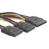 Kabel zasilający SATA Qoltec rozgałęziacz F/2*F 0,5m