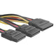 Kabel zasilający SATA Qoltec rozgałęziacz F/2*F 0,5m