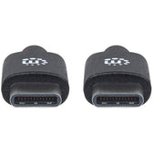 Kabel USB 2.0 Manhattan Typ-C M/M 60W 3A PD QC 480Mbps 2m czarny
