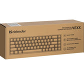 Klawiatura przewodowa Defender VEXX GK-084 MECHANICZNA podświetlana gaming outemu red