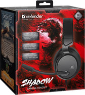 Słuchawki z mikrofonem Defender SHADOW Gaming Soft Touch 4 pin + adapter 2x mini jack+ GRA