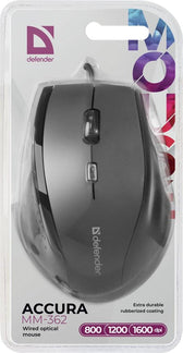 Mysz przewodowa Defender ACCURA MM-362 optyczna 1600dpi 6P czarna