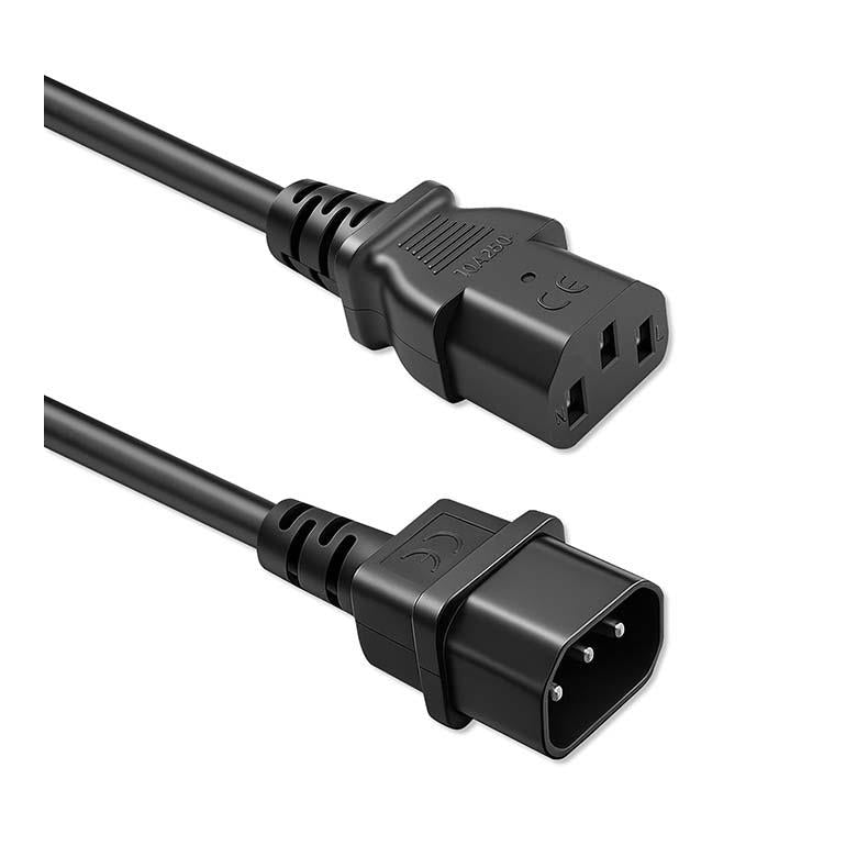 Kabel zasilający Qoltec IEC C13 | C14 | 3*1.0mm2 | 2m