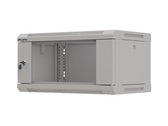 Szafa instalacyjna Rack wisząca 19" 4U 540x350 szara Drzwi przeszklone Lanberg (flat pack)