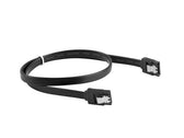 Kabel SATA Lanberg DATA III (6Gb/s) F/F 0,3m metalowe zatrzaski czarny