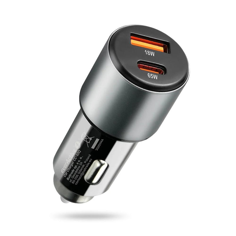 Ładowarka samochodowa everActive CC-60Q z gniazdem USB QC3.0 oraz USB-C PD 83W