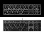 Klawiatura przewodowa A4Tech FSTYLER FX60H (White Backlit) czarno-grafitowa