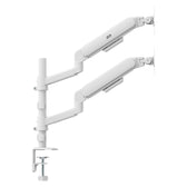 Uchwyt biurkowy na 2 monitory Ergo Office ER-692 W, sprężyna gazowa, 17"-32", 1-10kg, biały matt, max. VESA 100x100