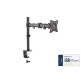 Stojak biurkowy pojedynczy z zaciskiem DIGITUS, 1xLCD, max. 27", max. 8kg, uchylno-obrotowy 360° (PIVOT)